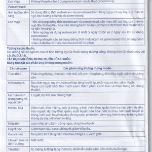 Thuốc Meloxicam 7.5mg điều trị viêm xương khớp, viêm cột sống (2 vỉ x 10 viên)