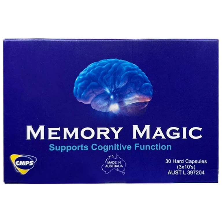 Viên uống Memory Magic hỗ trợ tăng cường tuần hoàn não (3 vỉ x 10 viên)