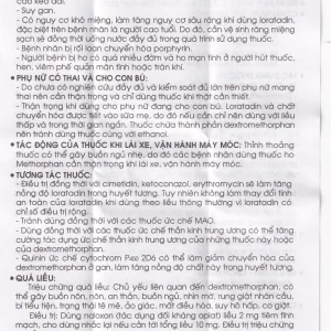 Thuốc ho Methorphan Traphaco cắt cơn ho, điều trị long đờm, chống dị ứng (2 vỉ x 10 viên)