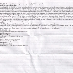 Thuốc Methotrexate Belmed 2.5mg điều trị bệnh vẩy nến, viêm khớp vảy nến, viêm khớp dạng thấp (20 viên)