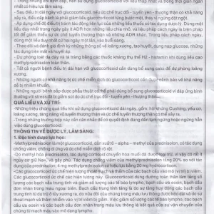 Thuốc Methylprednisolon 4 Khapharco kháng viêm, điều trị viêm khớp dạng thấp, lupus ban đỏ hệ thống (10 vỉ x 10 viên)
