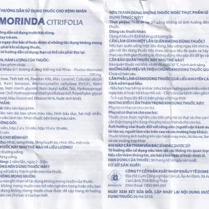 Thuốc Morinda Citrifolia Domesco điều trị đau nhức, sưng khớp, tăng huyết áp (50 viên)