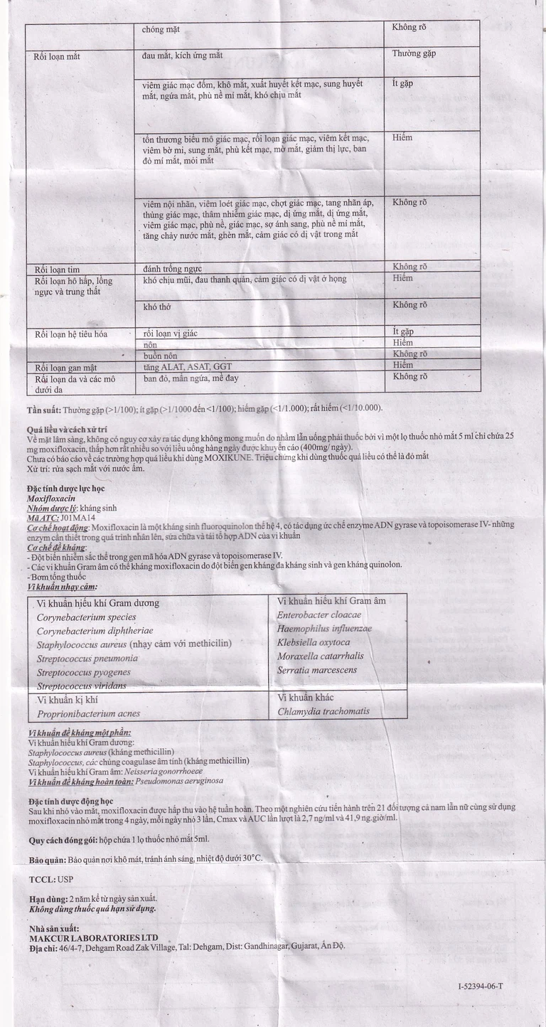 Dung dịch nhỏ mắt Moxikune điều trị các tình trạng nhiễm khuẩn mắt, chống viêm sau phẫu thuật (5ml)
