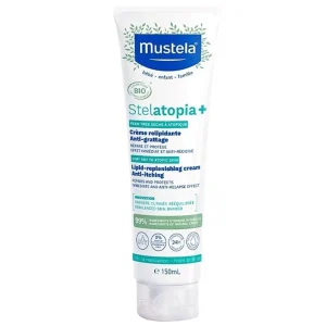 Kem dưỡng ẩm Stelatopia+ Lipid-Replenishing Mustela 150ml làm dịu ngứa cho da khô, da chàm của trẻ sơ sinh