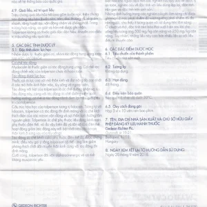 Viên nén Mydocalm 150 Gedeon điều trị sự tăng trương lực cơ xương (3 vỉ x 10 viên)