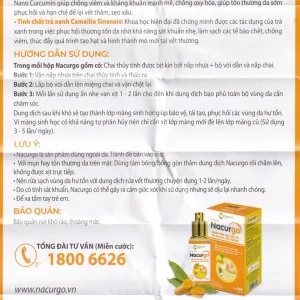 Dung dịch xịt Nacurgo màng sinh học bảo vệ, tái tạo da tổn thương (100 lần xịt)