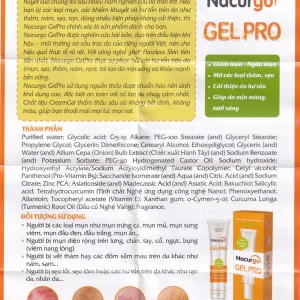 Gel Nacurgo Gelpro 20g làm giảm thâm sẹo