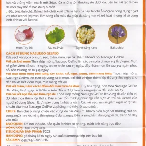 Gel Nacurgo Gelpro 20g làm giảm thâm sẹo