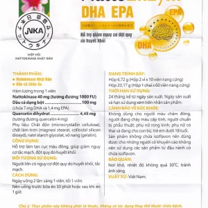 Viên uống NattoEnzym DHA EPA DHG Pharma hỗ trợ giảm nguy cơ đột quỵ do huyết khối (2 vỉ x 10 viên)