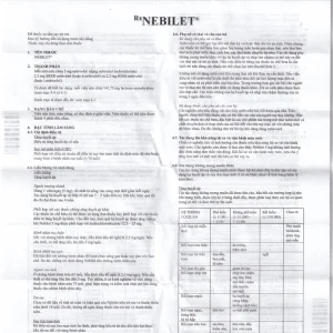 Viên nén Nebilet 5mg Menarini điều trị tăng huyết áp và suy tim mạn tính (1 vỉ x 14 viên)