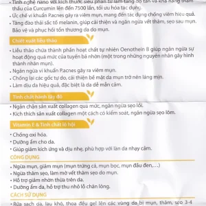 Gel Nghệ Nano NeoCurma ngừa mụn, ngừa sẹo, mờ vết thâm (20g)