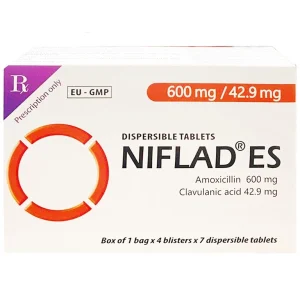 Thuốc Niflad ES 600mg/42,9mg Imexpharm điều trị các nhiễm khuẩn da, viêm da mủ mạn tính (4 vỉ x 7 viên)