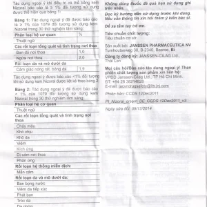 Kem Nizoral Jassen 20mg/g điều trị nhiễm nấm ngoài da (15g)