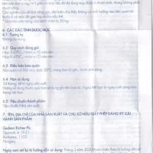 Viên nén Normodipine 5mg Gedeon điều trị tăng huyết áp, đau thắt ngực ổn định (3 vỉ x 10 viên)