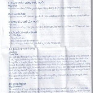 Viên nén Normodipine 5mg Gedeon điều trị tăng huyết áp, đau thắt ngực ổn định (3 vỉ x 10 viên)