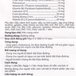 Viên uống Novodia Novocare hỗ trợ ổn định đường huyết, giảm biến chứng tim mạch (2 vỉ x 15 viên)