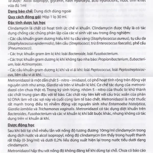 Dung dịch Novolinda CPC1 Hà Nội điều trị bệnh trứng cá, viêm nang lông (30ml)