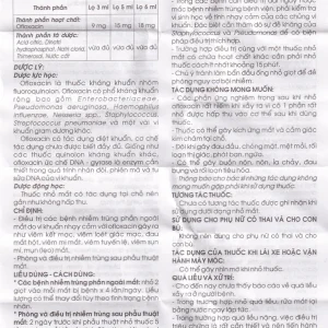 Thuốc nhỏ mắt Ofloxacin 0,3% Traphaco điều trị nhiễm trùng mắt, viêm kết mạc (6ml)