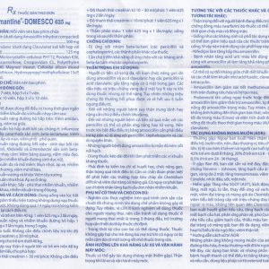 Thuốc Ofmantine Domesco 625mg điều trị nhiễm khuẩn đường hô hấp, đường tiết niệu - sinh dục (2 vỉ x 7 viên)
