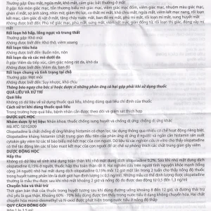 Thuốc nhỏ mắt Olevid Olopatadine 5ml Merap điều trị triệu chứng ngứa mắt của bệnh viêm kết mạc dị ứng