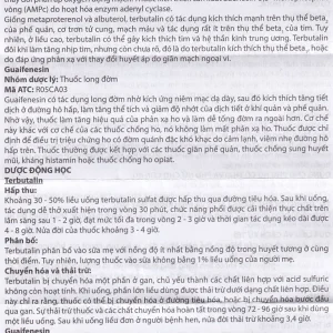 Dung dịch uống Terbutalin sulfat Guaifenesin OLEXON S Hà Nam điều trị ho có đờm, ho do hen phế quản (90ml)