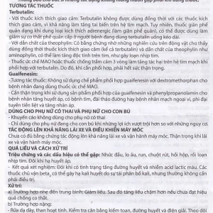 Dung dịch uống Terbutalin sulfat Guaifenesin OLEXON S Hà Nam điều trị ho có đờm, ho do hen phế quản (90ml)