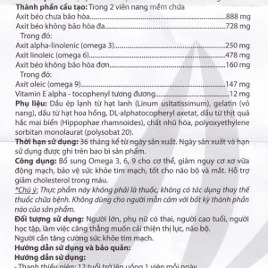 Viên nang mềm NatureCare Omega 369 bổ sung Omega, giảm nguy cơ xơ vữa động mạch (6 vỉ x 20 viên)