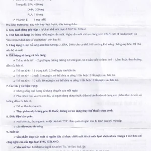 Thực phẩm bảo vệ sức khỏe Omega Vit Botafarma hỗ trợ tăng khả năng chống oxy hóa, tốt cho não bộ và mắt (100ml)