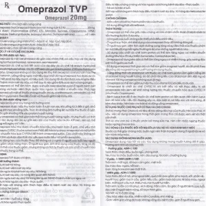 Viên nang cứng Omeprazol TVP 20mg điều trị loét tá tràng, viêm loét dạ dày (3 vỉ x 10 viên)