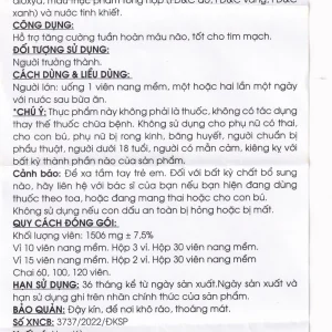 Viên uống Omexxel Ginkgo 120 Excelife tăng cường tuần hoàn máu não, tốt cho tim mạch (2 vỉ x 15 viên)