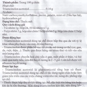 Thuốc mỡ Oracortia 0,1% Thai Nakorn Patana giảm triệu chứng viêm nhiễm khoang miệng, loét do chấn thương (5g)