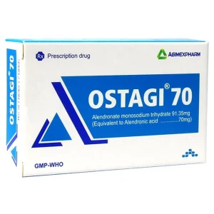 Thuốc Ostagi 70 Agimexpharm điều trị loãng xương ở phụ nữ sau mãn kinh (1 vỉ x 2 viên)