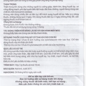 Thuốc xịt mũi Otilin 0.1% Pharbaco giảm ngạt mũi, sung huyết trong viêm mũi (15ml)