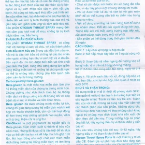 Xịt họng Otosan Spray Forte hỗ trợ điều trị viêm họng cấp, viêm hô hấp, giảm đau rát họng (30ml)