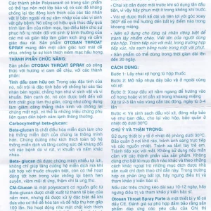 Xịt họng Otosan Spray Forte hỗ trợ điều trị viêm họng cấp, viêm hô hấp, giảm đau rát họng (30ml)