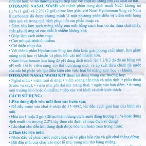 Bộ rửa xoang mũi Otosan Nasal Wash làm sạch sâu, hồi phục chứng viêm mũi dị ứng (1 kít + 30 gói)