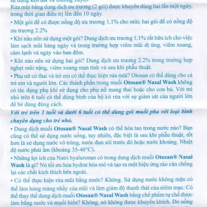 Bộ rửa xoang mũi Otosan Nasal Wash làm sạch sâu, hồi phục chứng viêm mũi dị ứng (1 kít + 30 gói)