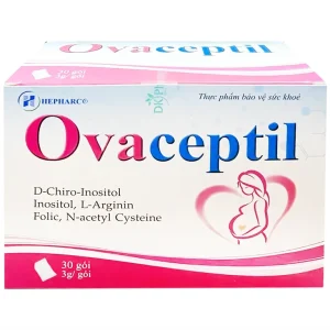 Viên uống Ovaceptil 3g Hepharco bổ sung Inositol, vitamin, khoáng chất, tăng cường sức khoẻ (30 gói)