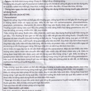 Viên nén Panactol Extra Khapharco hạ sốt, giảm đau (10 vỉ x 10 viên)