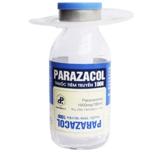 Thuốc tiêm truyền Parazacol 1000 Pharbaco điều trị sốt, đau ở mức độ nhẹ và vừa (100ml)