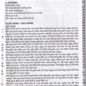 Viên nén Parokey 20mg DaViPharm điều trị trầm cảm, rối loạn ám ảnh cưỡng bức (3 vỉ x 10 viên)