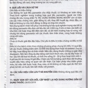 Viên nén Parokey 20mg DaViPharm điều trị trầm cảm, rối loạn ám ảnh cưỡng bức (3 vỉ x 10 viên)