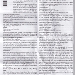 Viên nén Peruzi-6,25 DaViPharm chống tăng huyết áp, chống đau thắt ngực (3 vỉ x 10 viên)