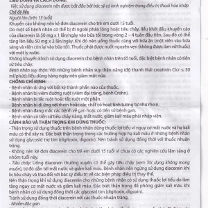 Thuốc uống Phabacerin 50 Pharbaco điều trị thoái hóa khớp (3 vỉ x 10 viên)