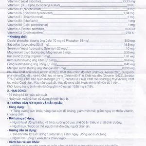 Viên uống Phariton TVPharma hỗ trỡ tăng cường sức khỏe, nâng cao sức đề kháng (12 vỉ x 5 viên)