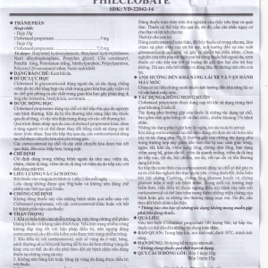 Kem bôi da PhilClobate Phil Inter Pharma điều trị viêm da, chàm, chàm dị ứng (15g)