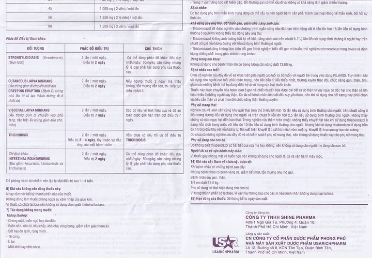 Thuốc Pilavos 500mg Usarichpharm điều trị bệnh giun lươn, ấu trùng giun di chuyển dưới da (7 vỉ x 4 viên)