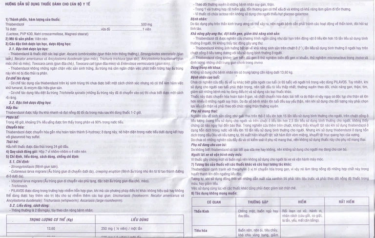 Thuốc Pilavos 500mg Usarichpharm điều trị bệnh giun lươn, ấu trùng giun di chuyển dưới da (7 vỉ x 4 viên)