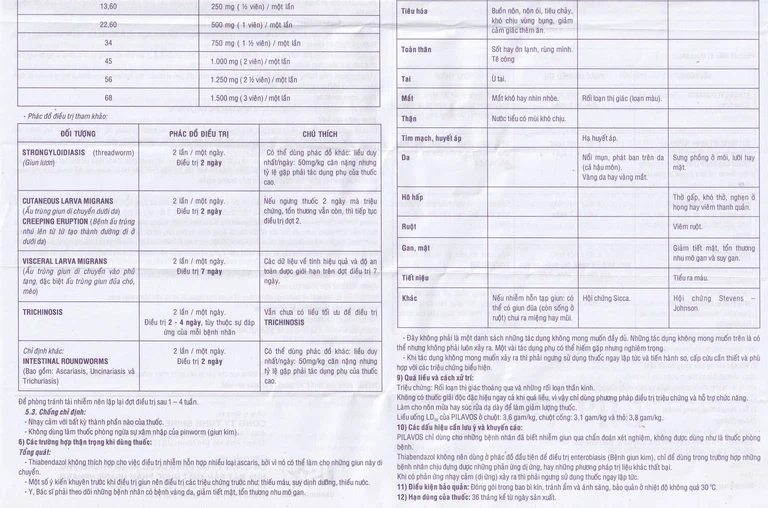 Thuốc Pilavos 500mg Usarichpharm điều trị bệnh giun lươn, ấu trùng giun di chuyển dưới da (7 vỉ x 4 viên)