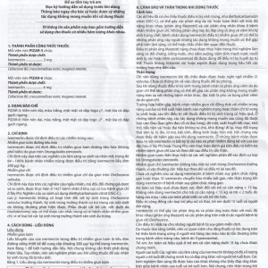 Viên nén Pizar-6 DaViPharm điều trị các bệnh nhiễm giun lươn, giun chỉ (1 vỉ x 4 viên)